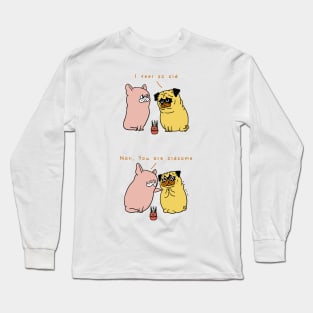 Oldsome Pug Long Sleeve T-Shirt